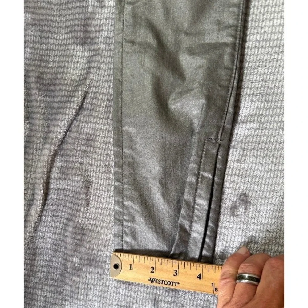 Rag & Bone Intermix Metallic Pewter Zipper Capri Pants 25X26.